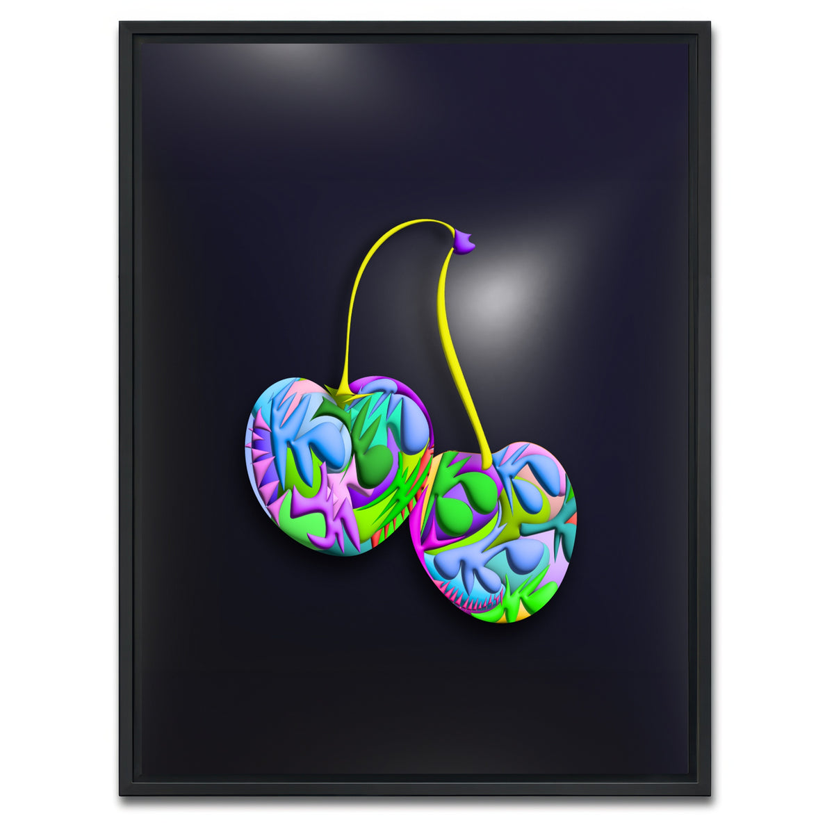 AUTO-MOCKUP WHITE | CHERRIES | 1 Piece | Black Framed Canvas | group=3x4