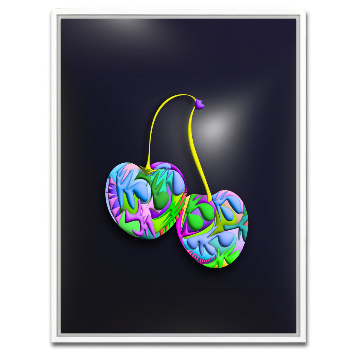 AUTO-MOCKUP WHITE | CHERRIES | 1 Piece | White Framed Canvas | group=3x4