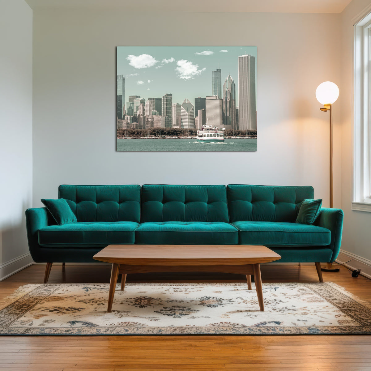 AUTO-MOCKUP ROOM | CHICAGO Skyline urban vintage style
