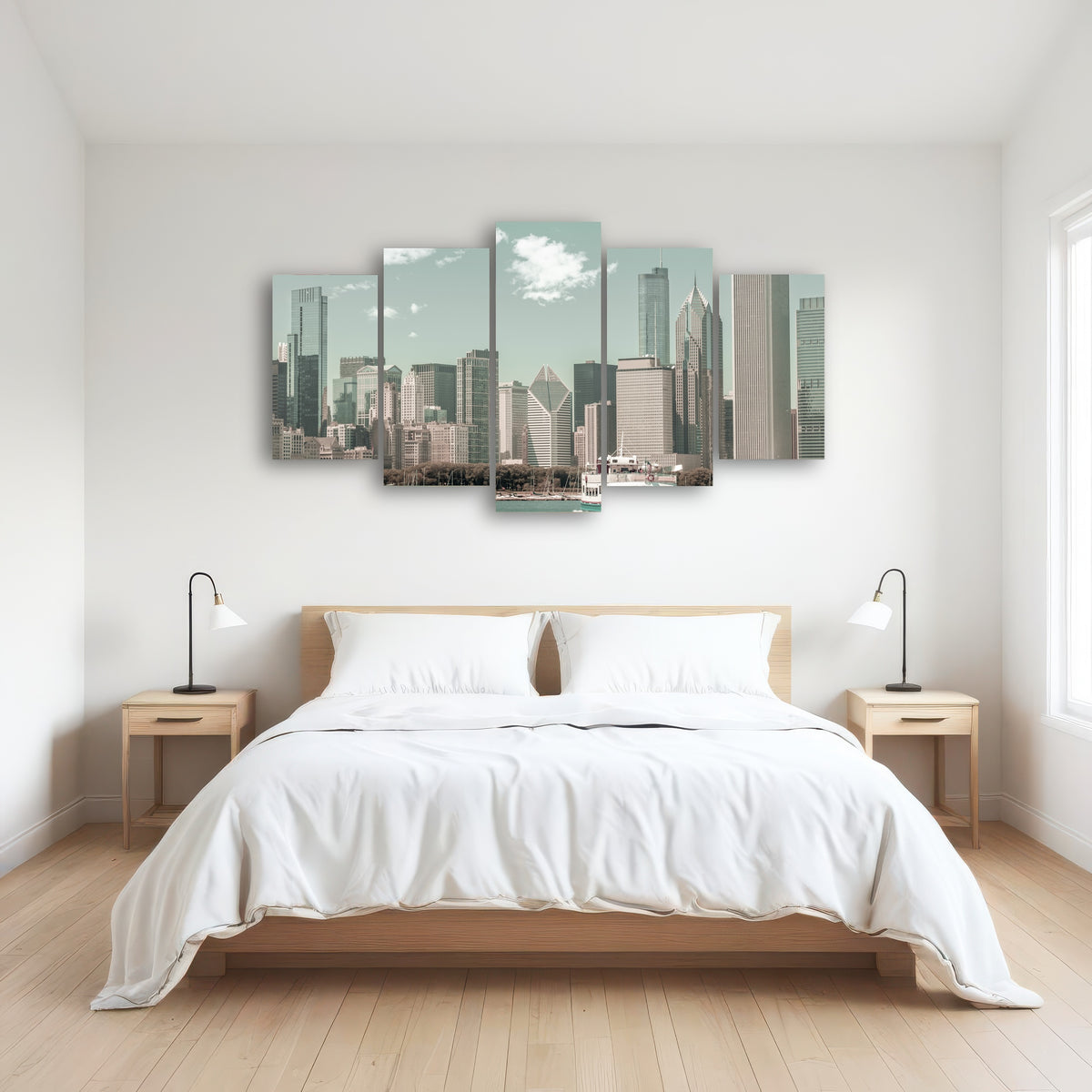 AUTO-MOCKUP ROOM | CHICAGO Skyline urban vintage style