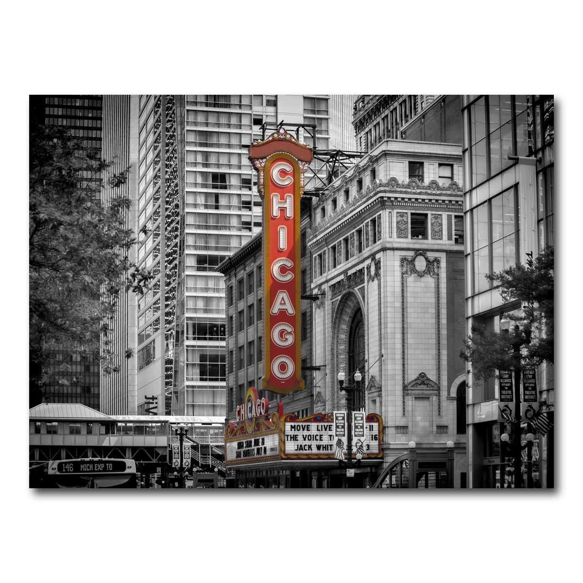 AUTO-MOCKUP WHITE | CHICAGO State Street | 1 Piece | Gallery Wrap Canvas | group=4x3