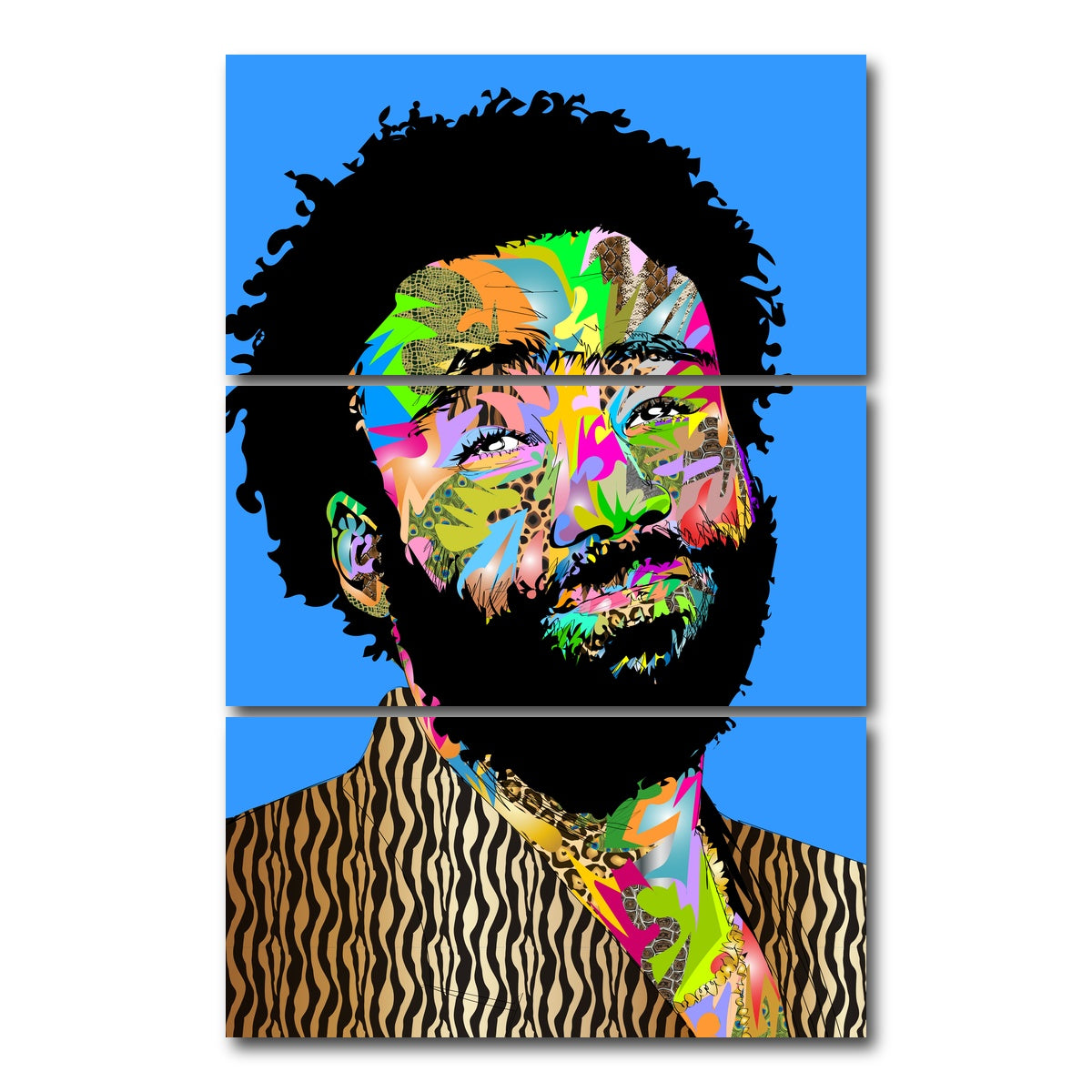 AUTO-MOCKUP WHITE | CHILDISH GAMBINO | 3 Piece | Gallery Wrap Canvas | group=12x24_stacked