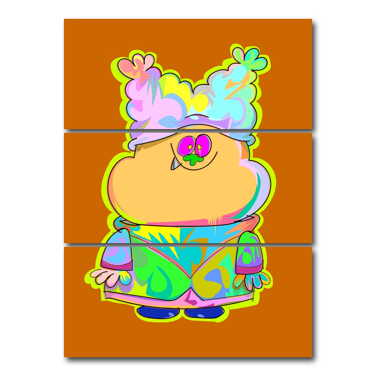 AUTO-MOCKUP WHITE | CHOWDER | 3 Piece | Gallery Wrap Canvas | group=8x18_stacked