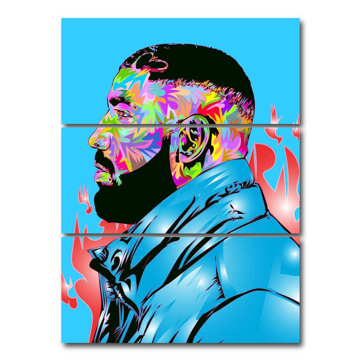 AUTO-MOCKUP WHITE | CLB Drake | 3 Piece | Gallery Wrap Canvas | group=8x18_stacked