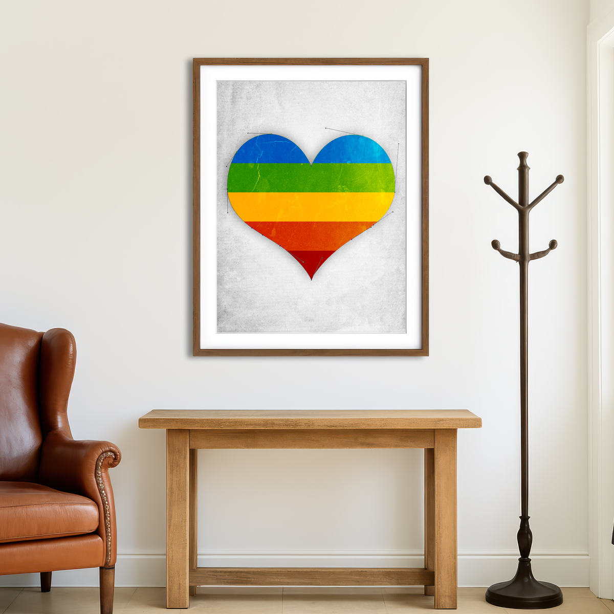AUTO-MOCKUP ROOM | CMYK Heart Wall Art