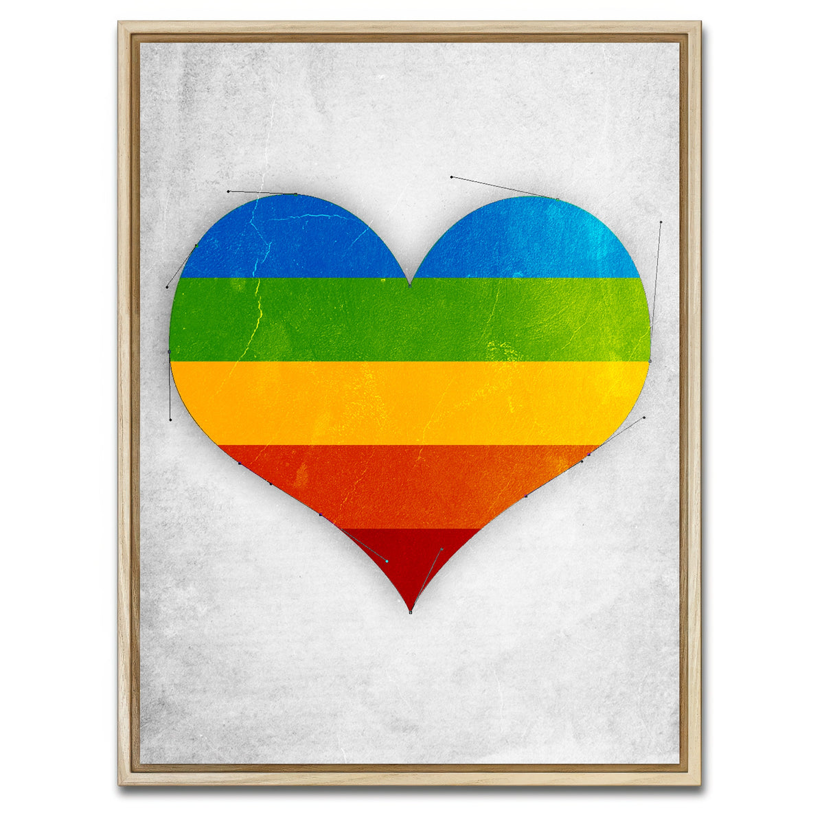 AUTO-MOCKUP WHITE | CMYK Heart | 1 Piece | Natural Framed Canvas | group=3x4