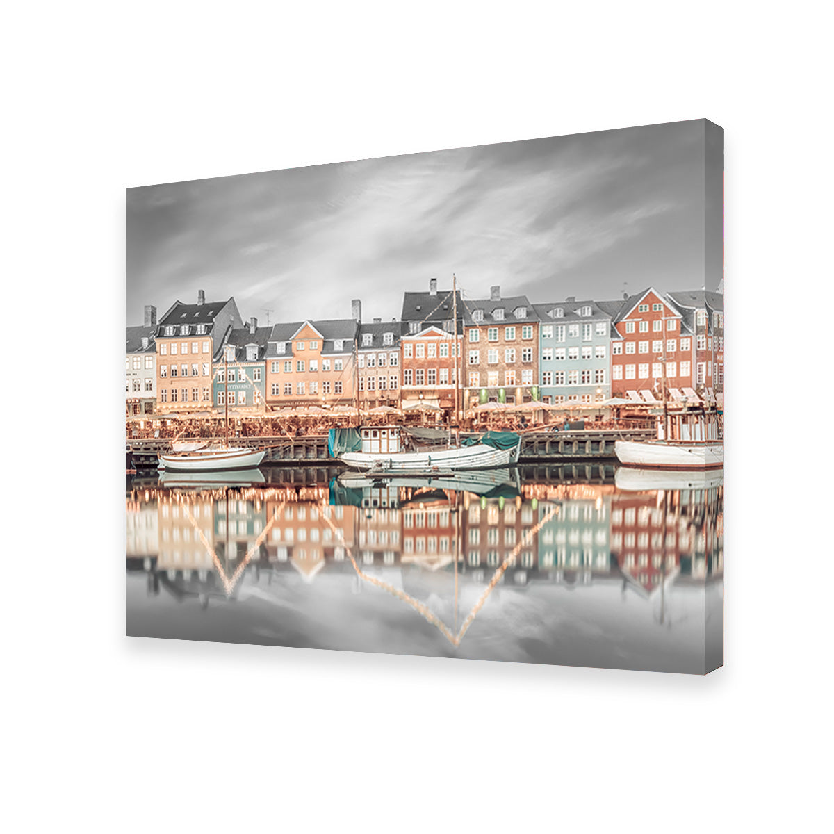 COPENHAGEN VINTAGE Nyhavn Idyllic Evening Impression Wall Art