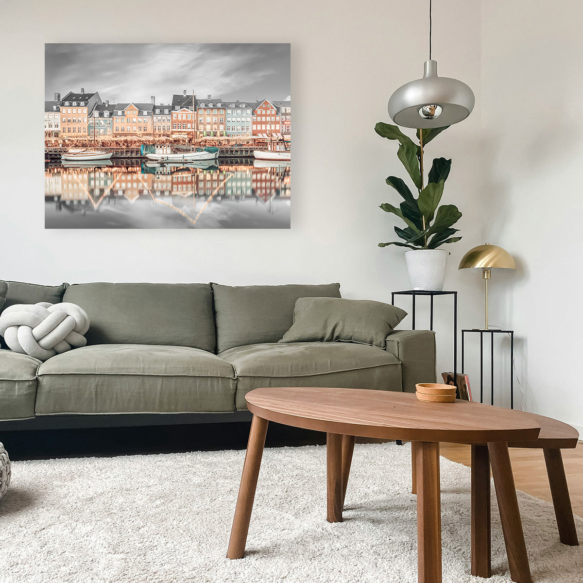 COPENHAGEN VINTAGE Nyhavn Idyllic Evening Impression Wall Art