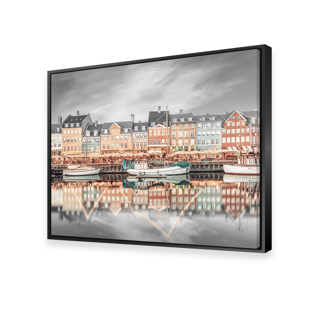 COPENHAGEN VINTAGE Nyhavn Idyllic Evening Impression Wall Art