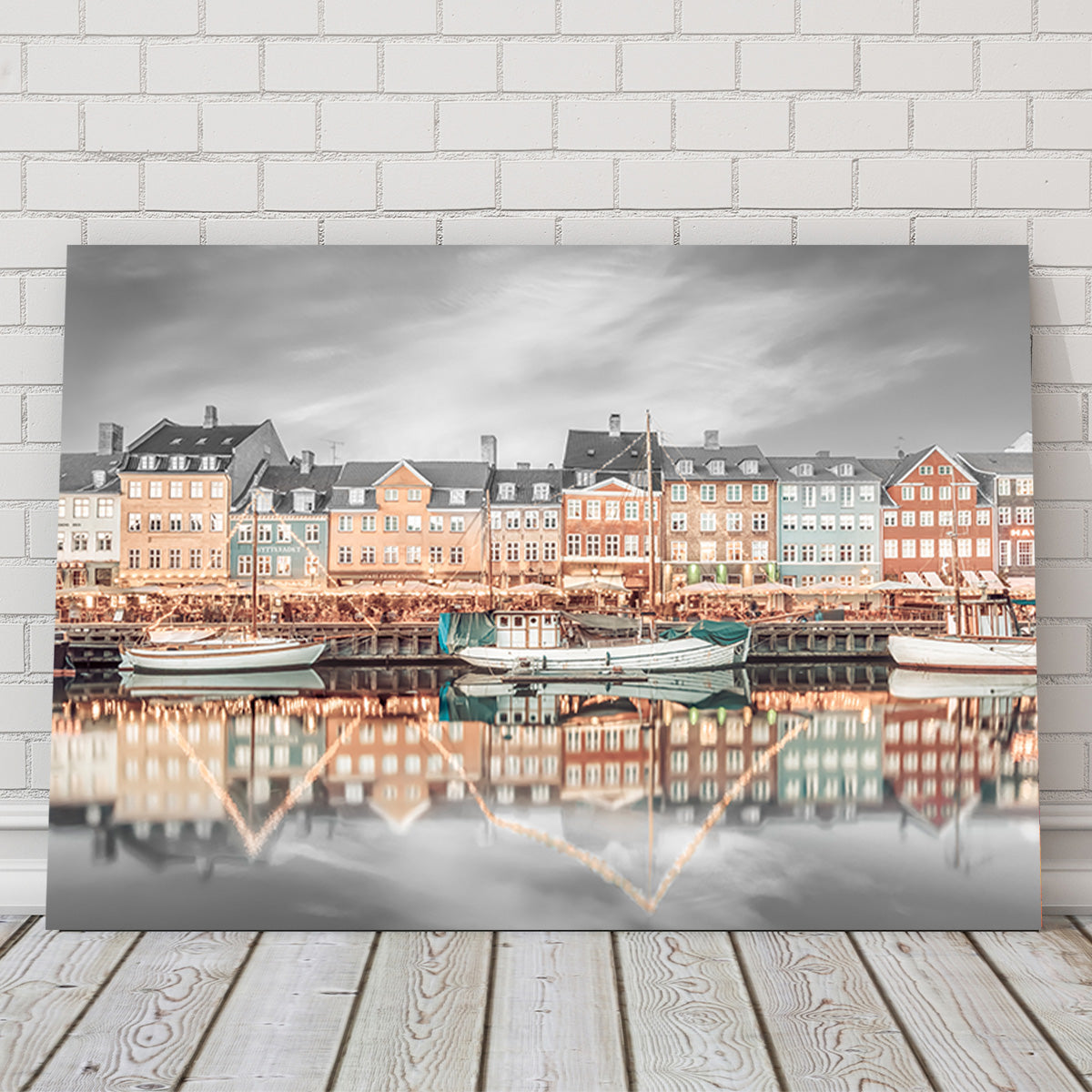 COPENHAGEN VINTAGE Nyhavn Idyllic Evening Impression Wall Art