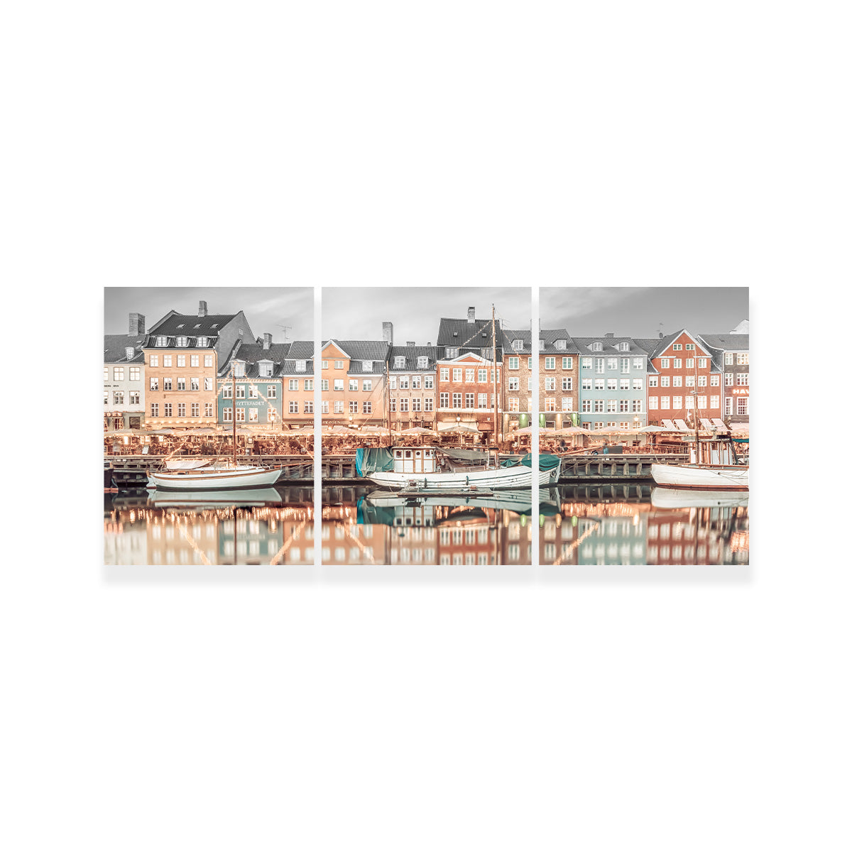 COPENHAGEN VINTAGE Nyhavn Idyllic Evening Impression Wall Art