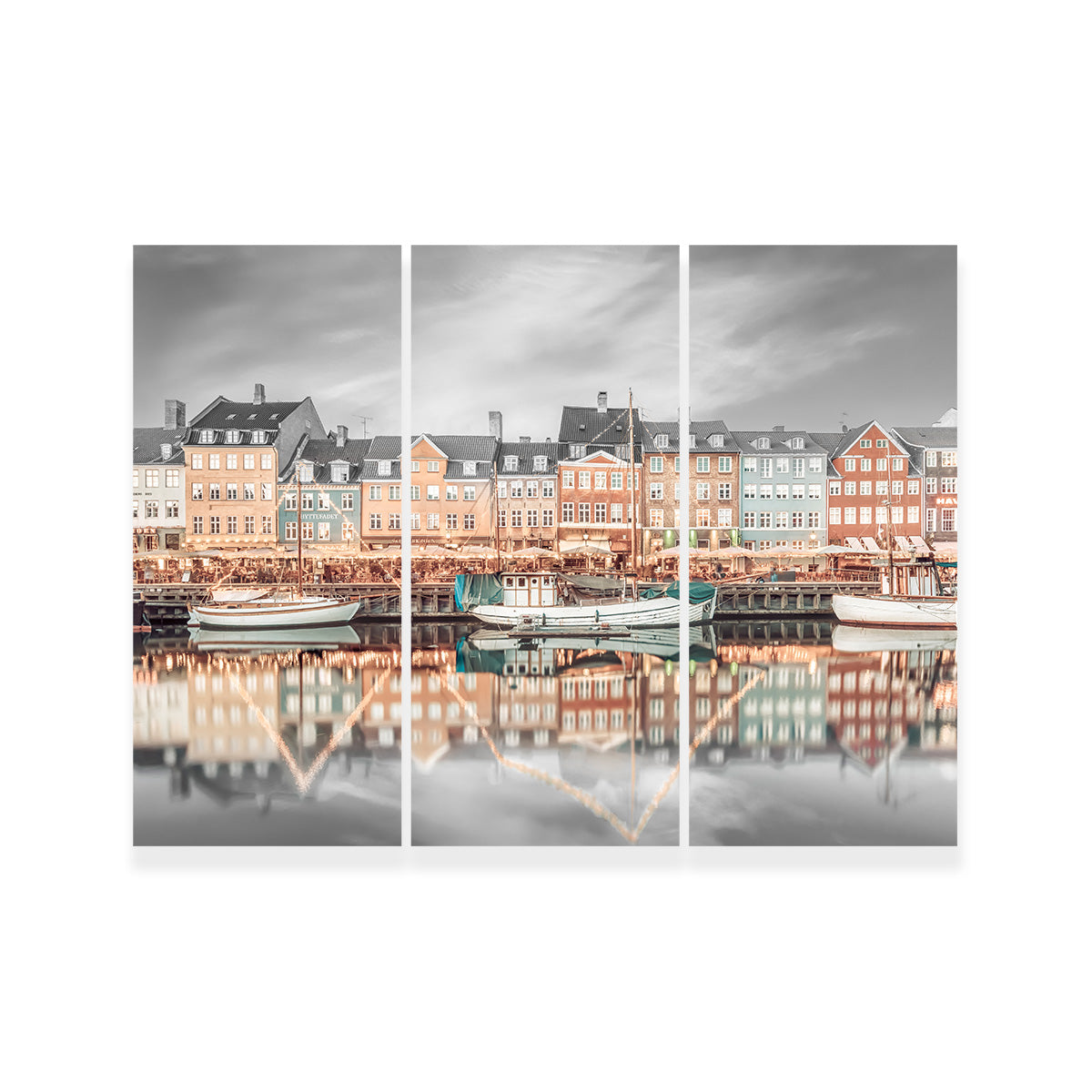 COPENHAGEN VINTAGE Nyhavn Idyllic Evening Impression Wall Art