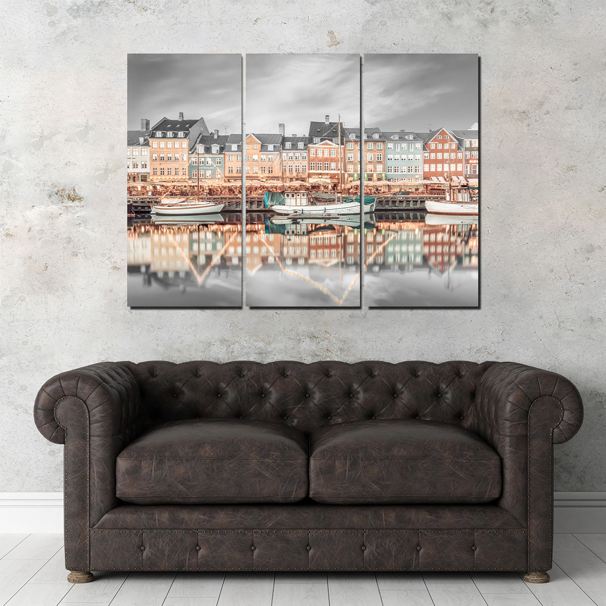 COPENHAGEN VINTAGE Nyhavn Idyllic Evening Impression Wall Art