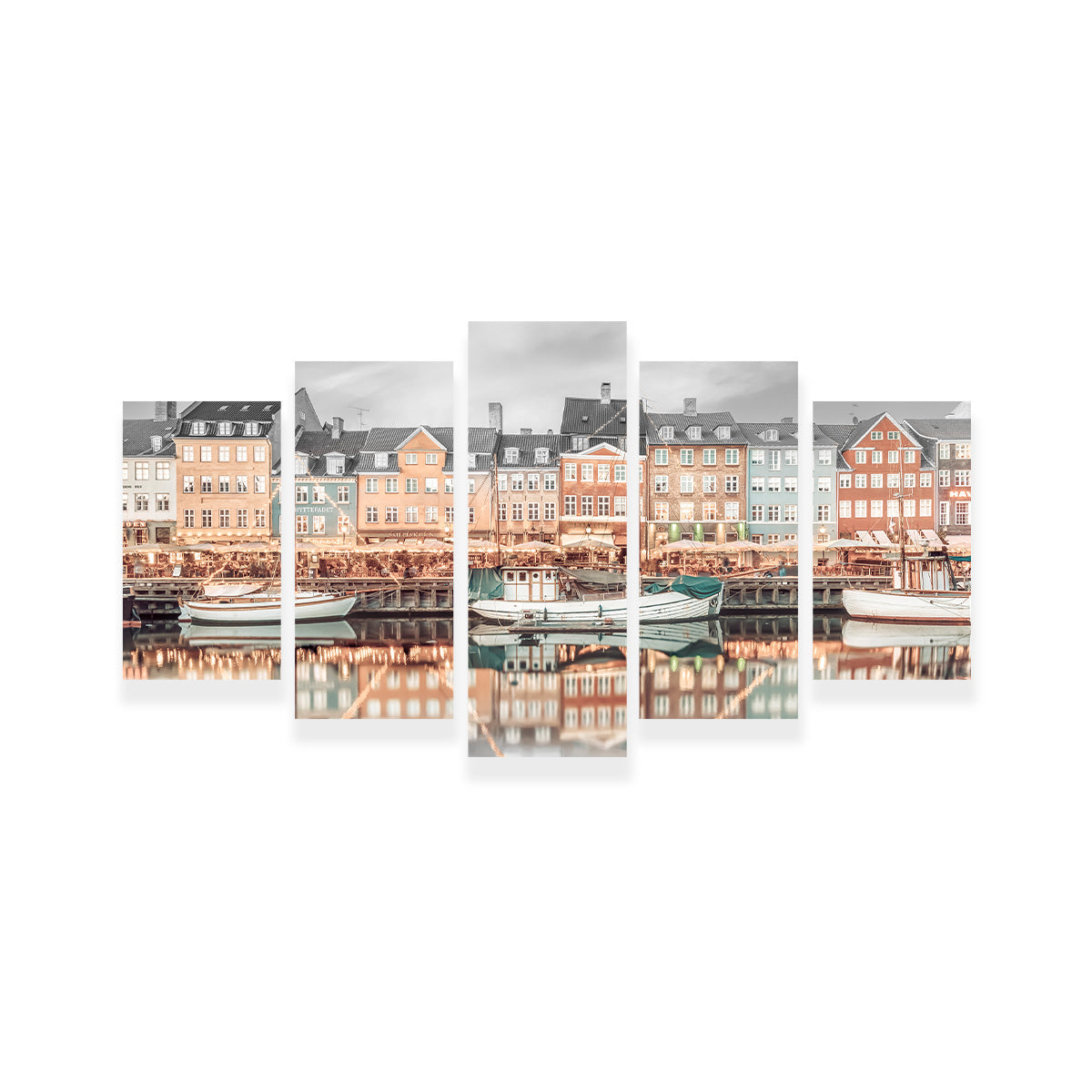 COPENHAGEN VINTAGE Nyhavn Idyllic Evening Impression Wall Art