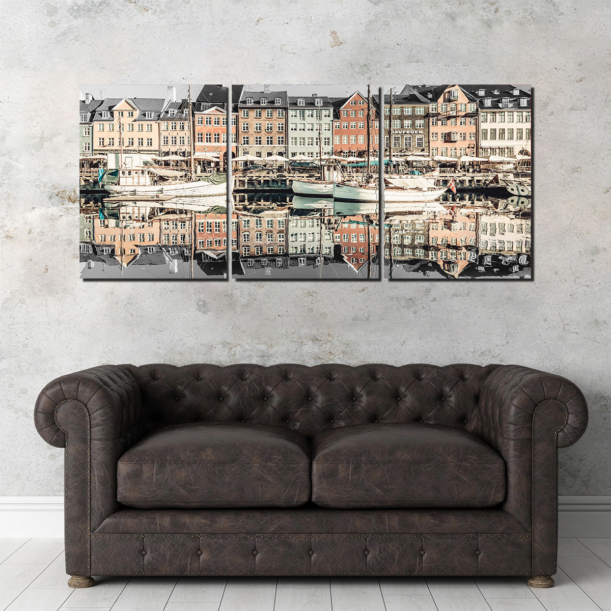 COPENHAGEN VINTAGE Nyhavn in the Morning Wall Art