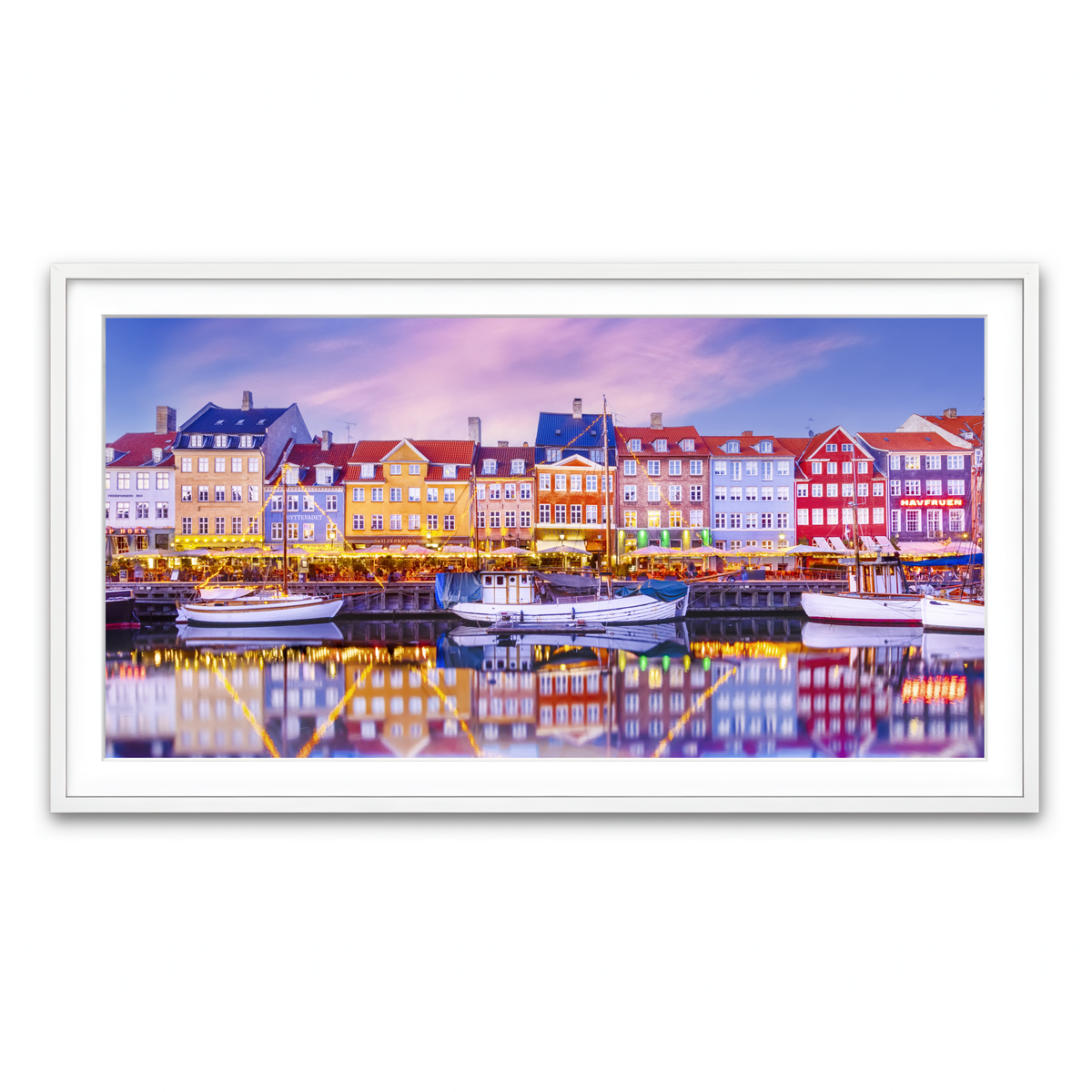 Framed Print 2x1 White