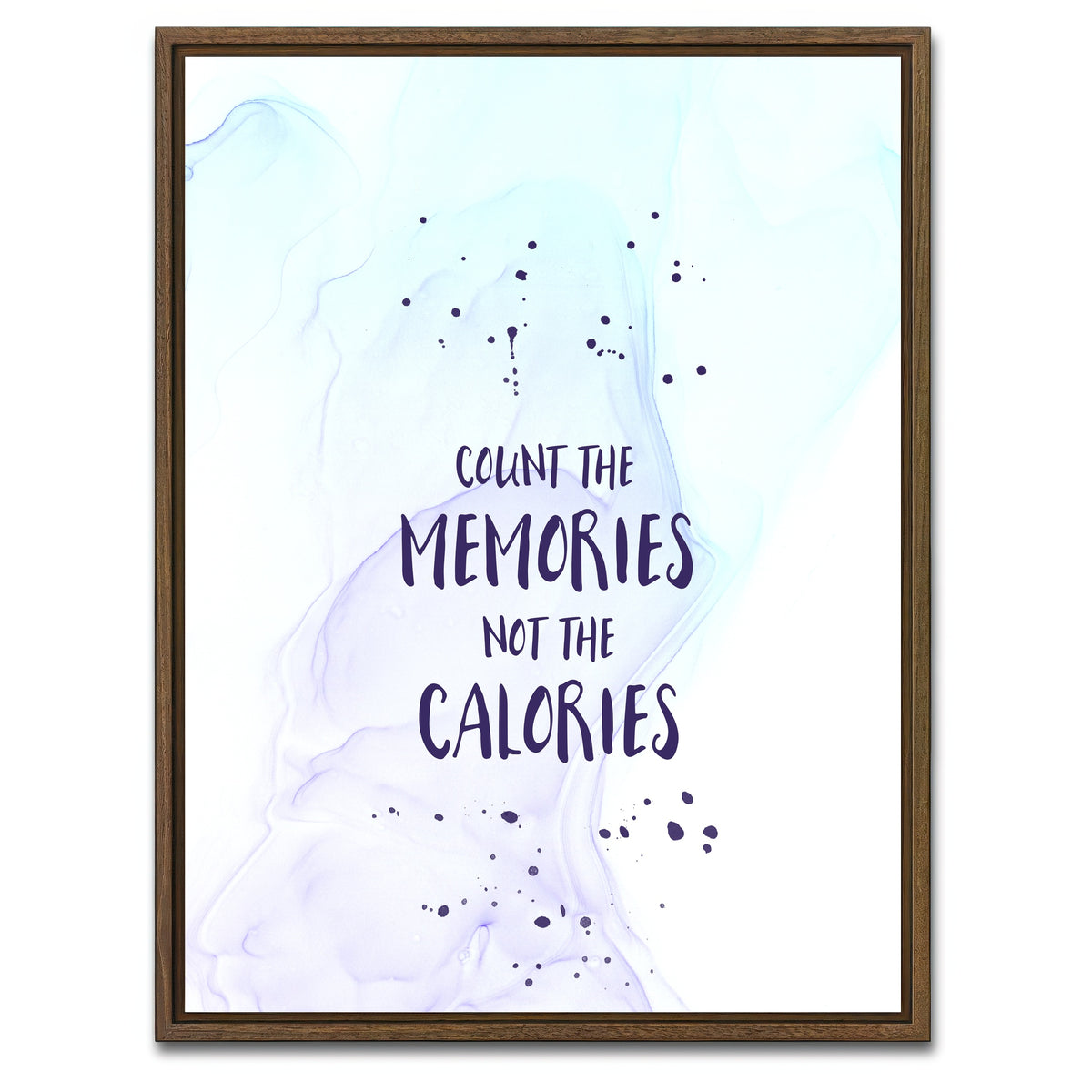AUTO-MOCKUP WHITE | COUNT THE MEMORIES | 1 Piece | Walnut Framed Canvas | group=3x4