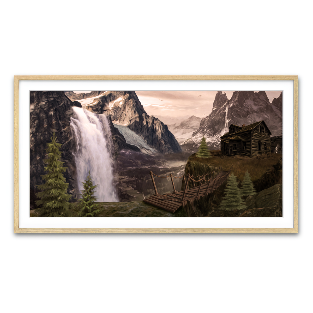 Framed Print 2x1 Natural