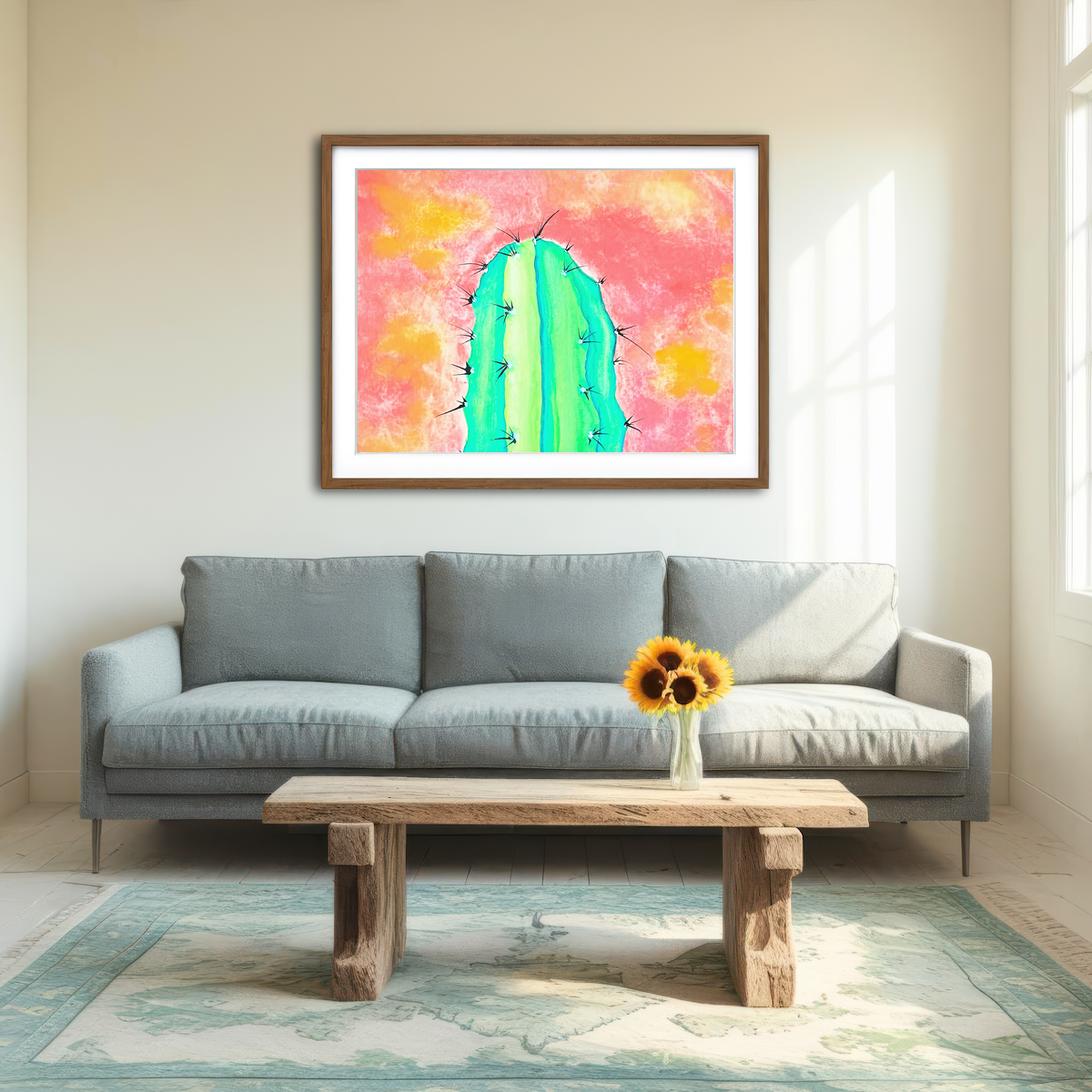 AUTO-MOCKUP ROOM | Cactus Wall Art