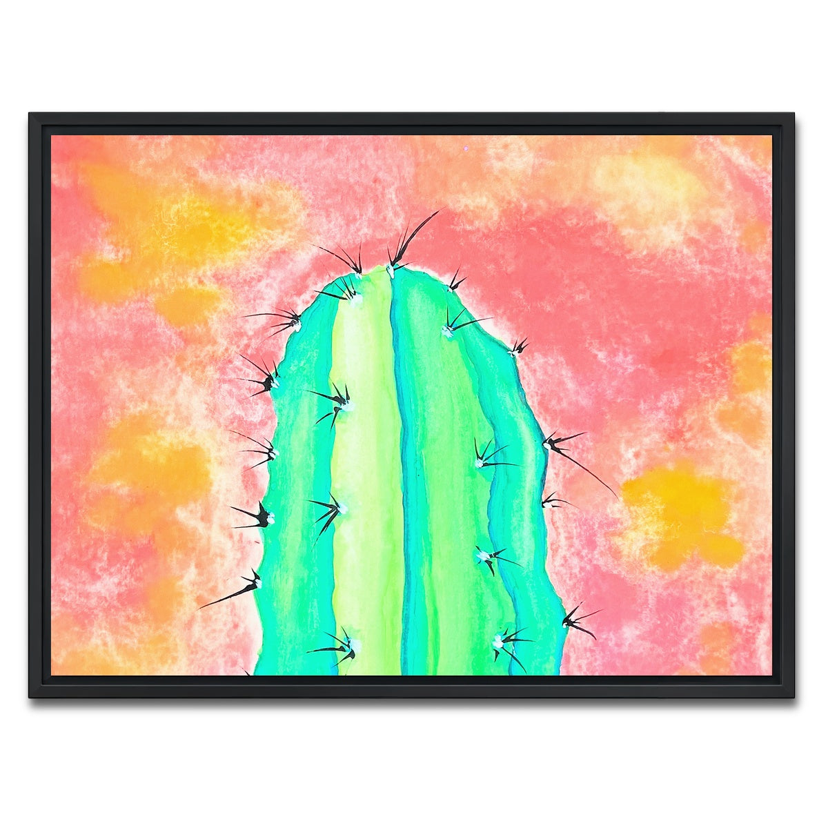AUTO-MOCKUP WHITE | Cactus | 1 Piece | Black Framed Canvas | group=4x3