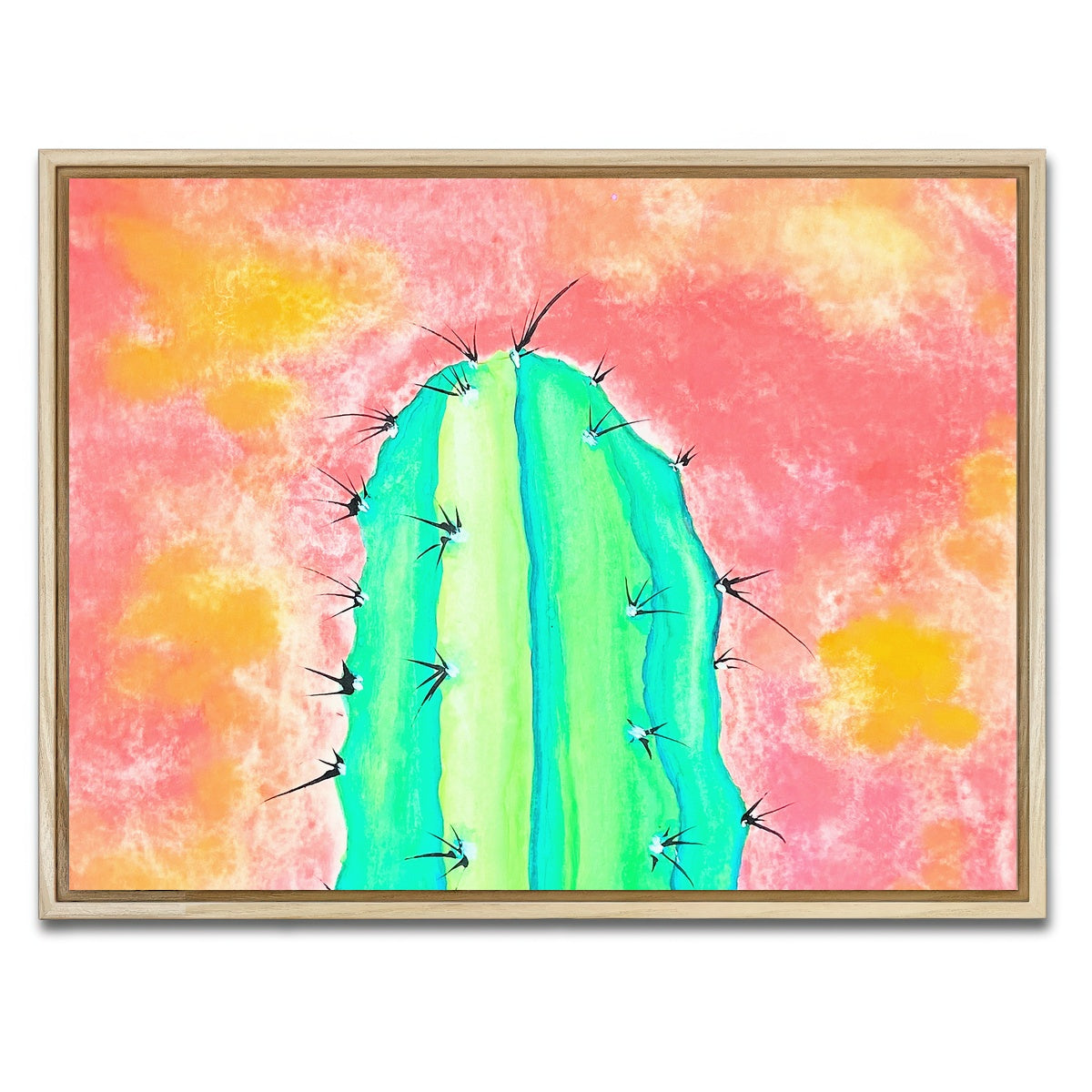 AUTO-MOCKUP WHITE | Cactus | 1 Piece | Natural Framed Canvas | group=4x3