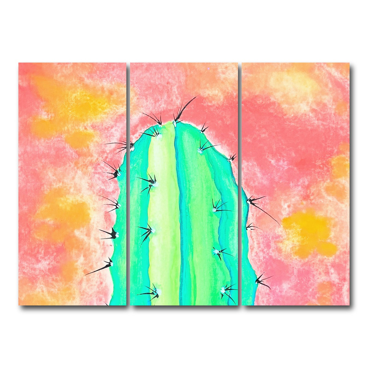 AUTO-MOCKUP WHITE | Cactus | 3 Piece | Gallery Wrap Canvas | group=8x18