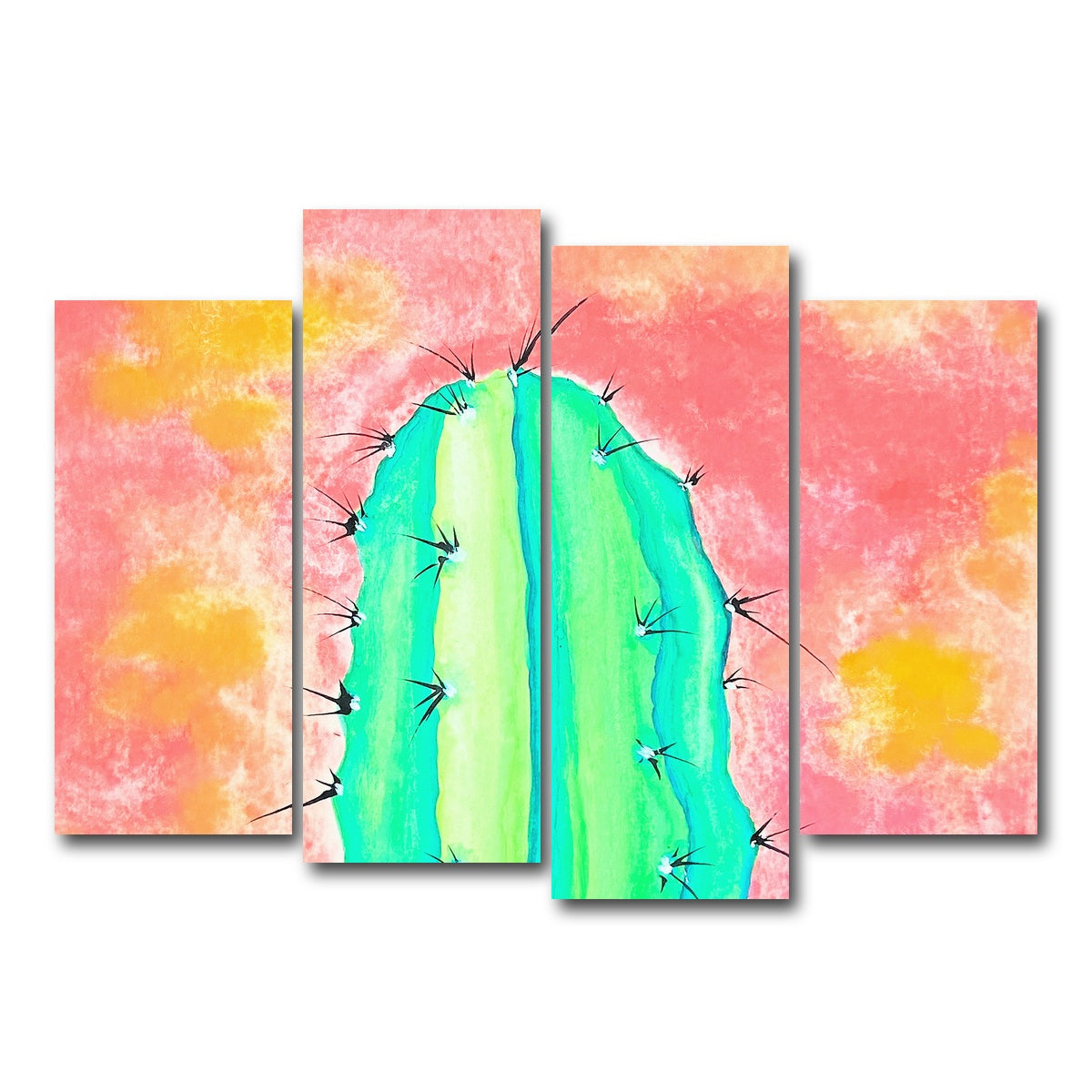 AUTO-MOCKUP WHITE | Cactus | 4 Piece | Gallery Wrap Canvas | group=4_normal