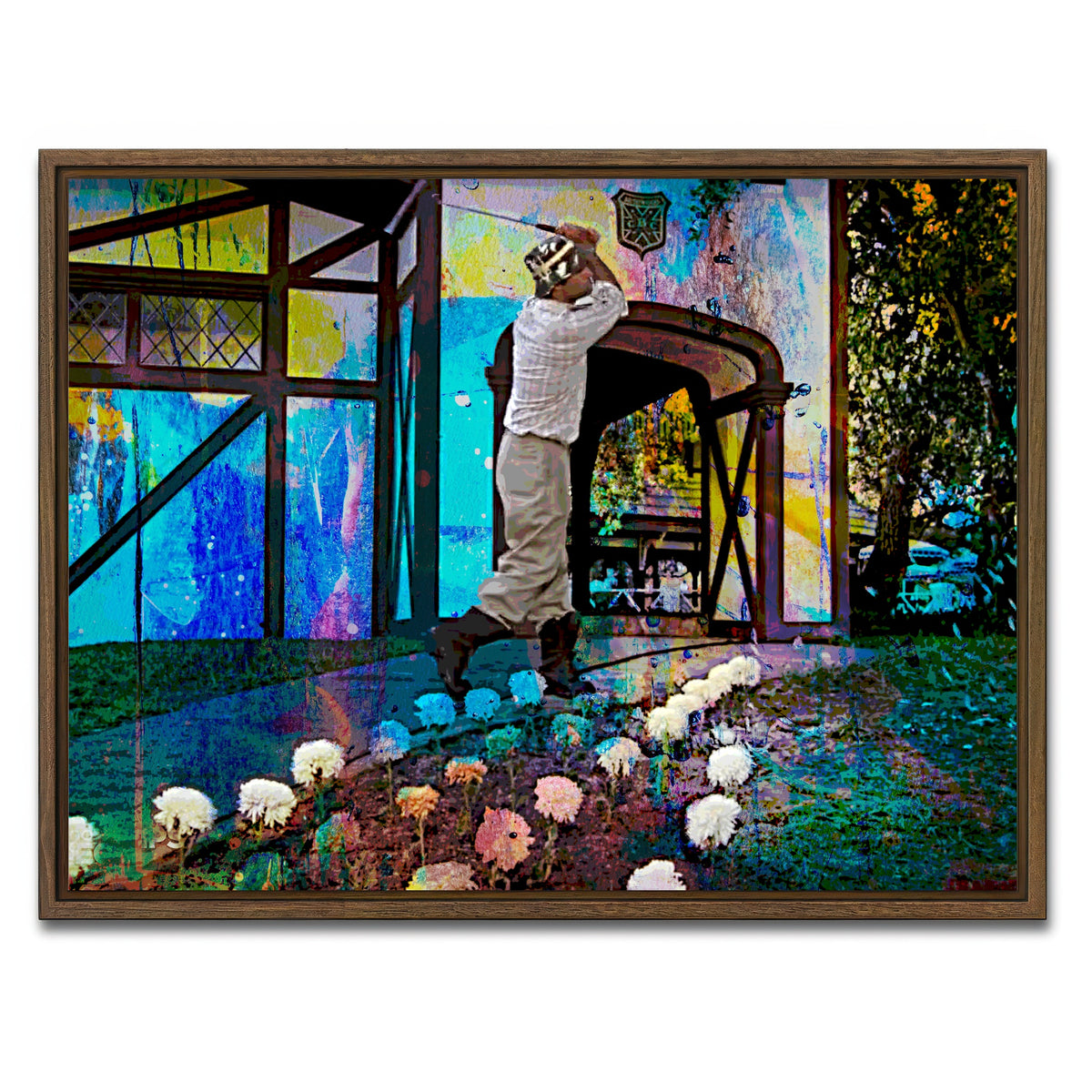 AUTO-MOCKUP WHITE | Caddyshack Cinderella Story | 1 Piece | Walnut Framed Canvas | group=4x3