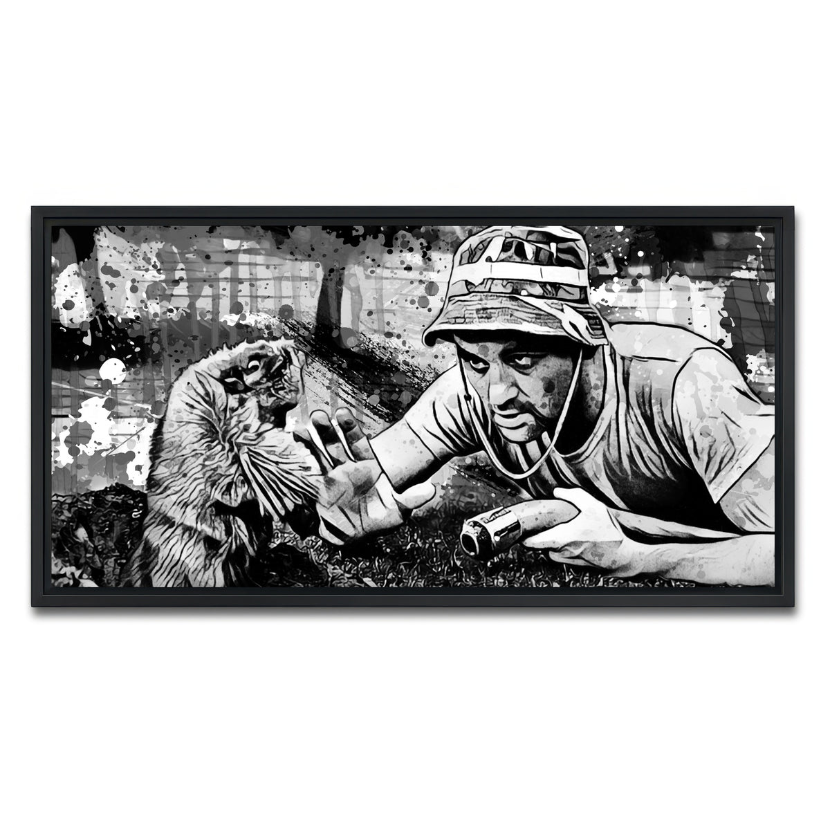 AUTO-MOCKUP WHITE | Caddyshack Grayscale | 1 Piece | Black Framed Canvas | group=2x1