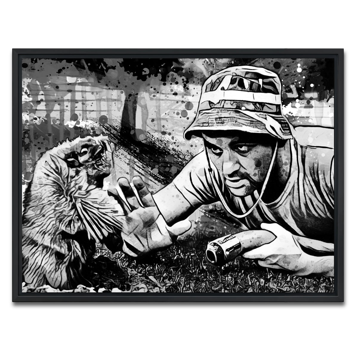 AUTO-MOCKUP WHITE | Caddyshack Grayscale | 1 Piece | Black Framed Canvas | group=4x3