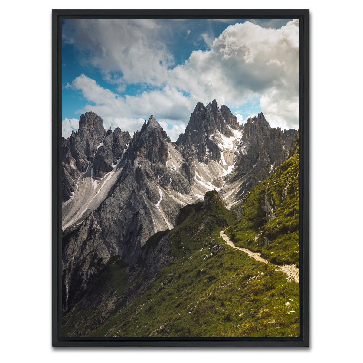 AUTO-MOCKUP WHITE | Cadini di Misurina III | 1 Piece | Black Framed Canvas | group=3x4