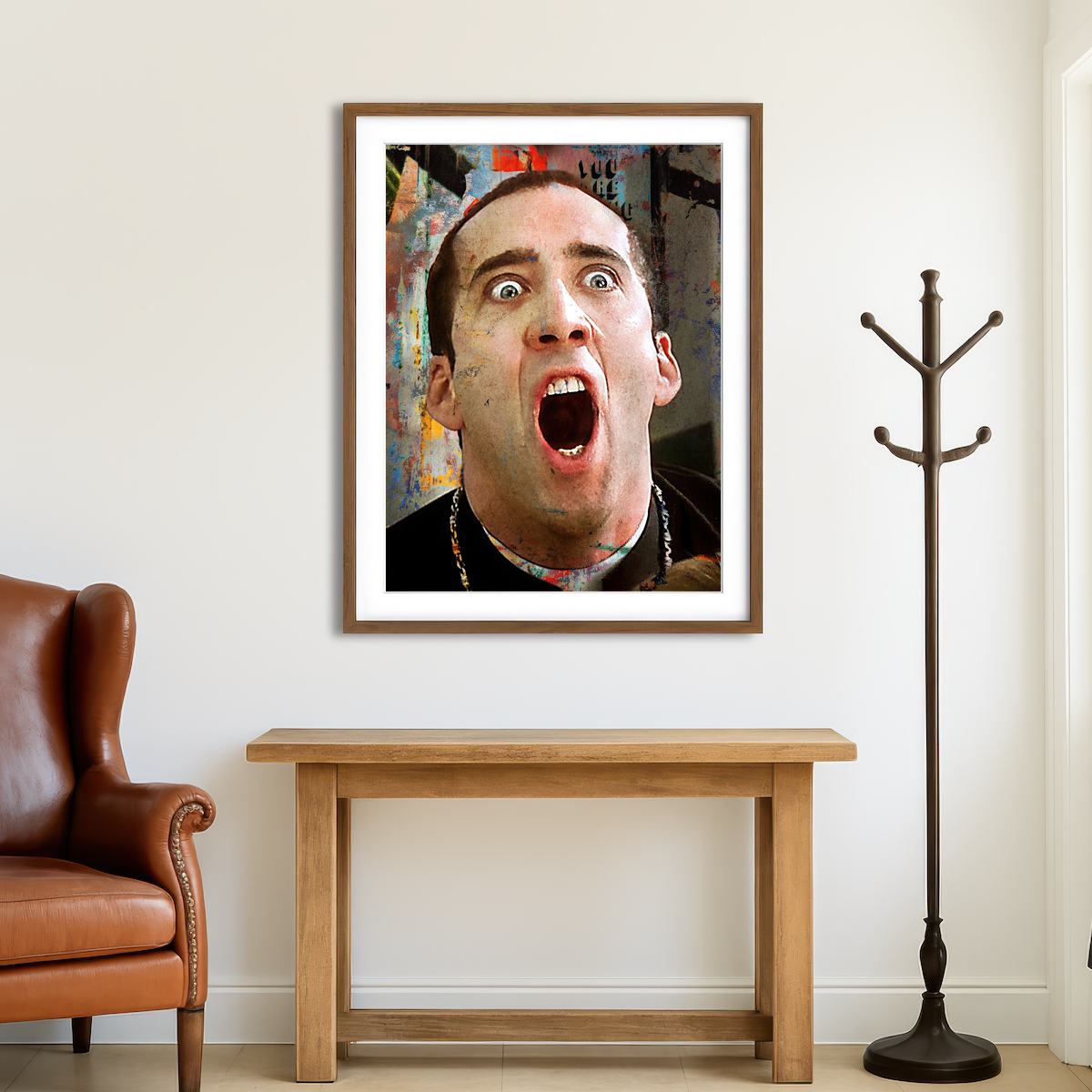 AUTO-MOCKUP ROOM | Cage Face Off Wall Art