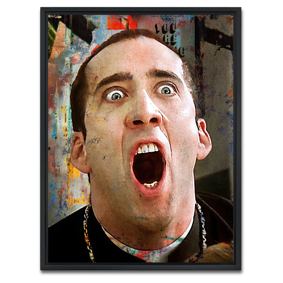 AUTO-MOCKUP WHITE | Cage Face Off | 1 Piece | Black Framed Canvas | group=3x4