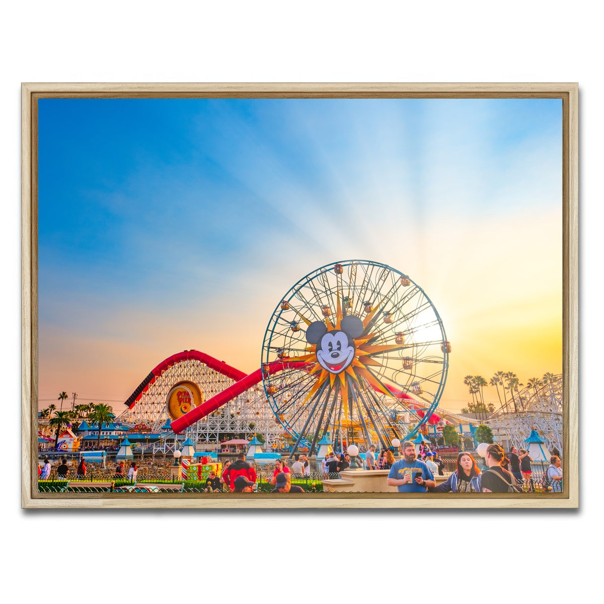 AUTO-MOCKUP WHITE | California Adventure Sunset | 1 Piece | Natural Framed Canvas | group=4x3
