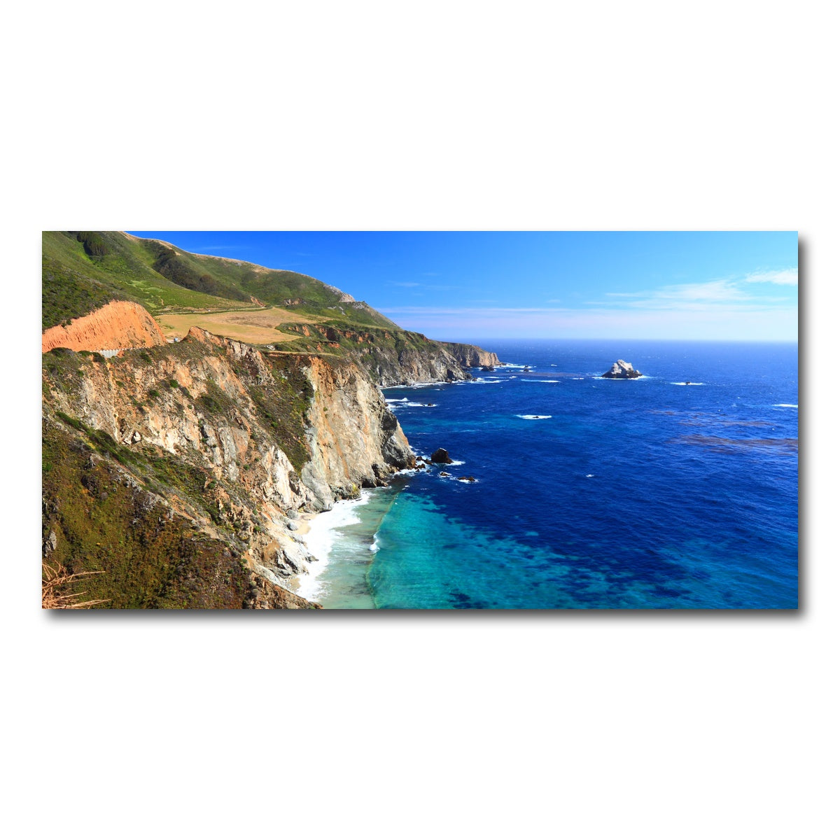 AUTO-MOCKUP WHITE | California Coastline | 1 Piece | Gallery Wrap Canvas | group=2x1