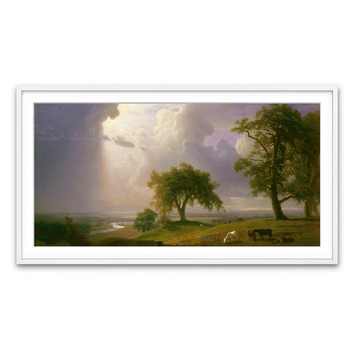 Framed Print 2x1 White