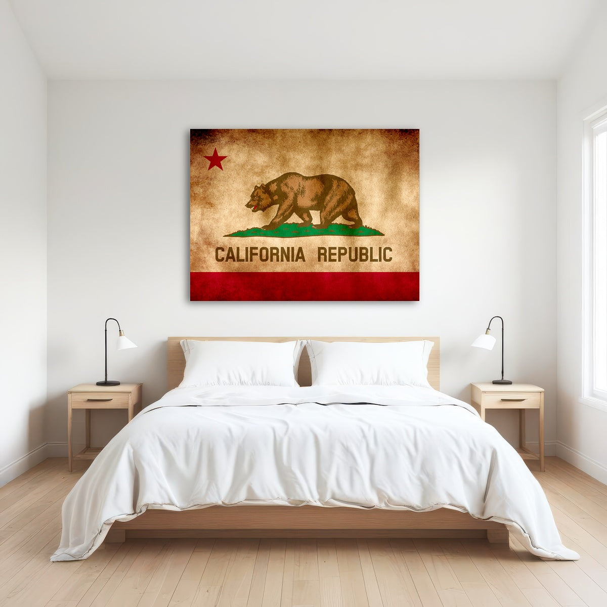 AUTO-MOCKUP ROOM | California State Flag Grunge
