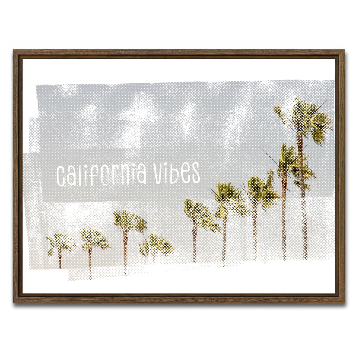 AUTO-MOCKUP WHITE | California Vibes Vintage | 1 Piece | Walnut Framed Canvas | group=4x3