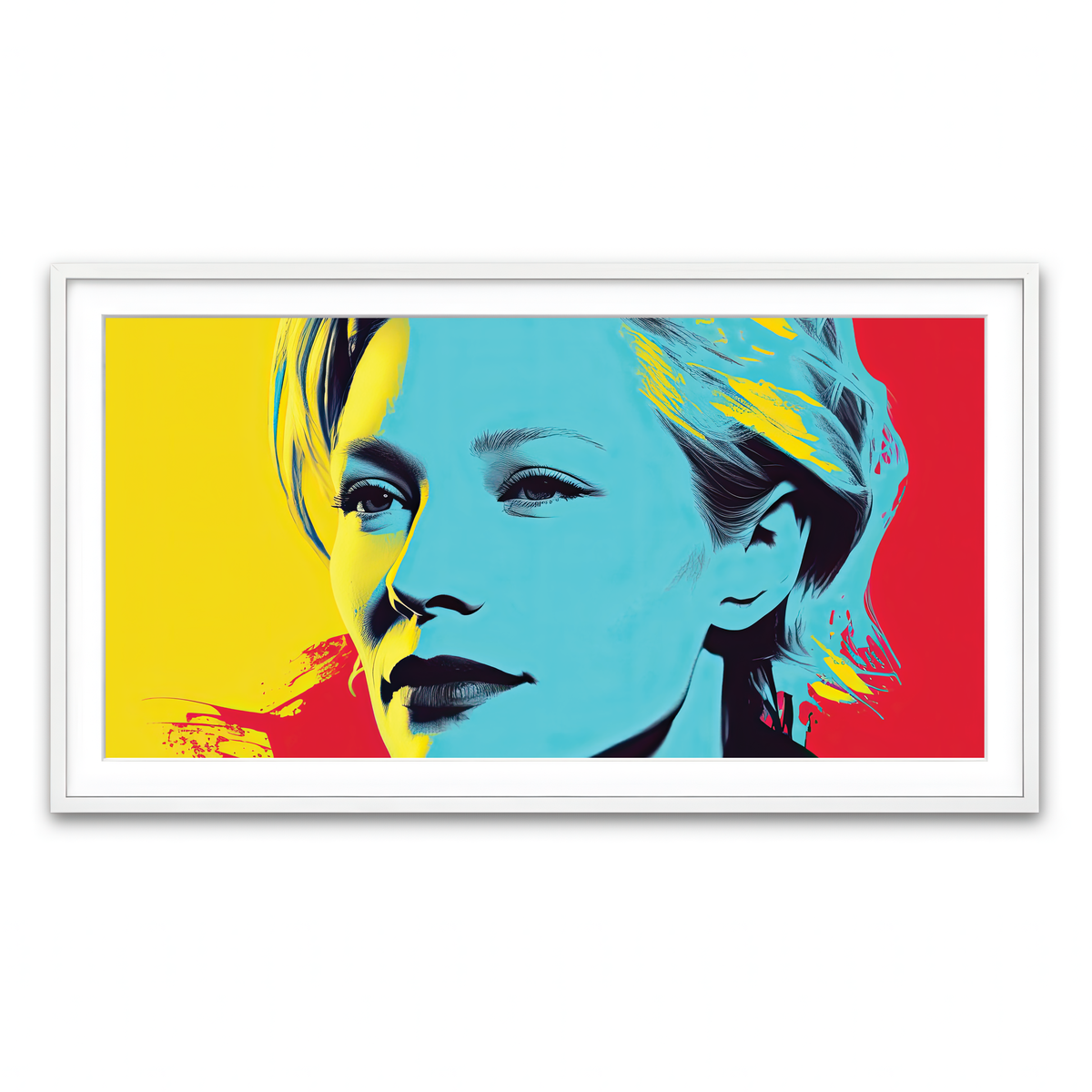 Framed Print 2x1 White