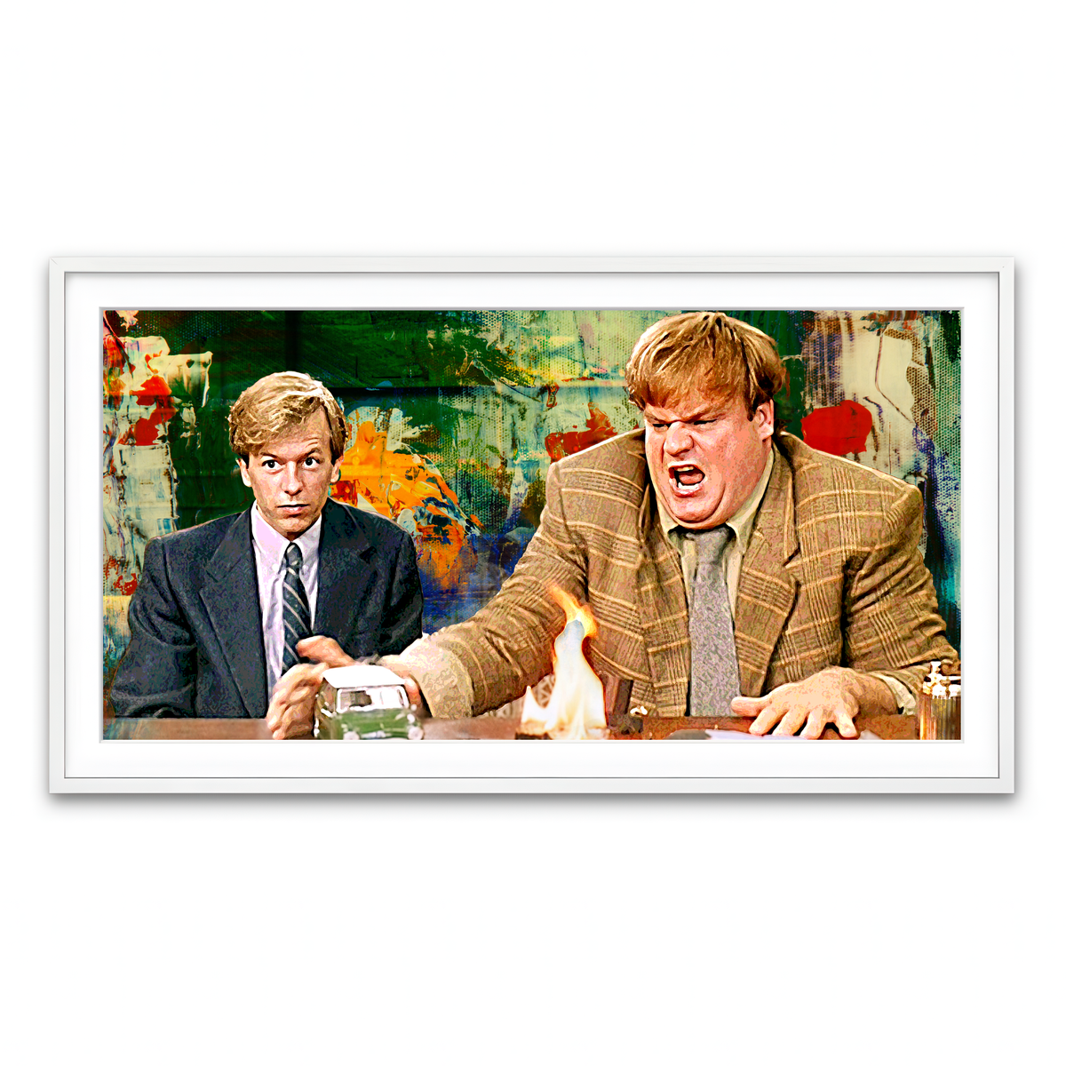 Framed Print 2x1 White