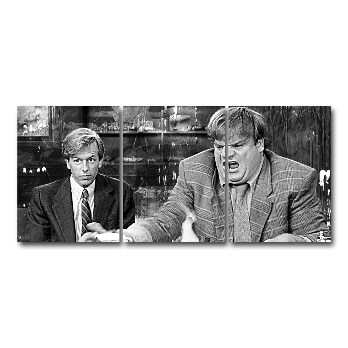 AUTO-MOCKUP WHITE | Callahan Sales Pitch Grayscale | 3 Piece | Gallery Wrap Canvas | group=18x24