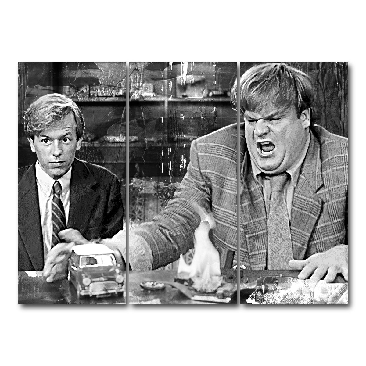 AUTO-MOCKUP WHITE | Callahan Sales Pitch Grayscale | 3 Piece | Gallery Wrap Canvas | group=8x18