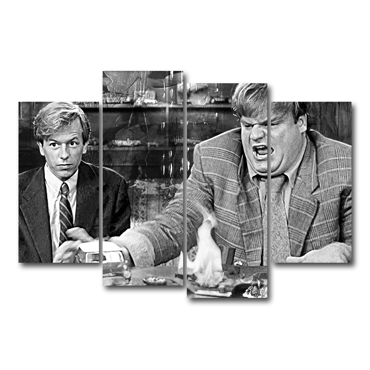 AUTO-MOCKUP WHITE | Callahan Sales Pitch Grayscale | 4 Piece | Gallery Wrap Canvas | group=4_short