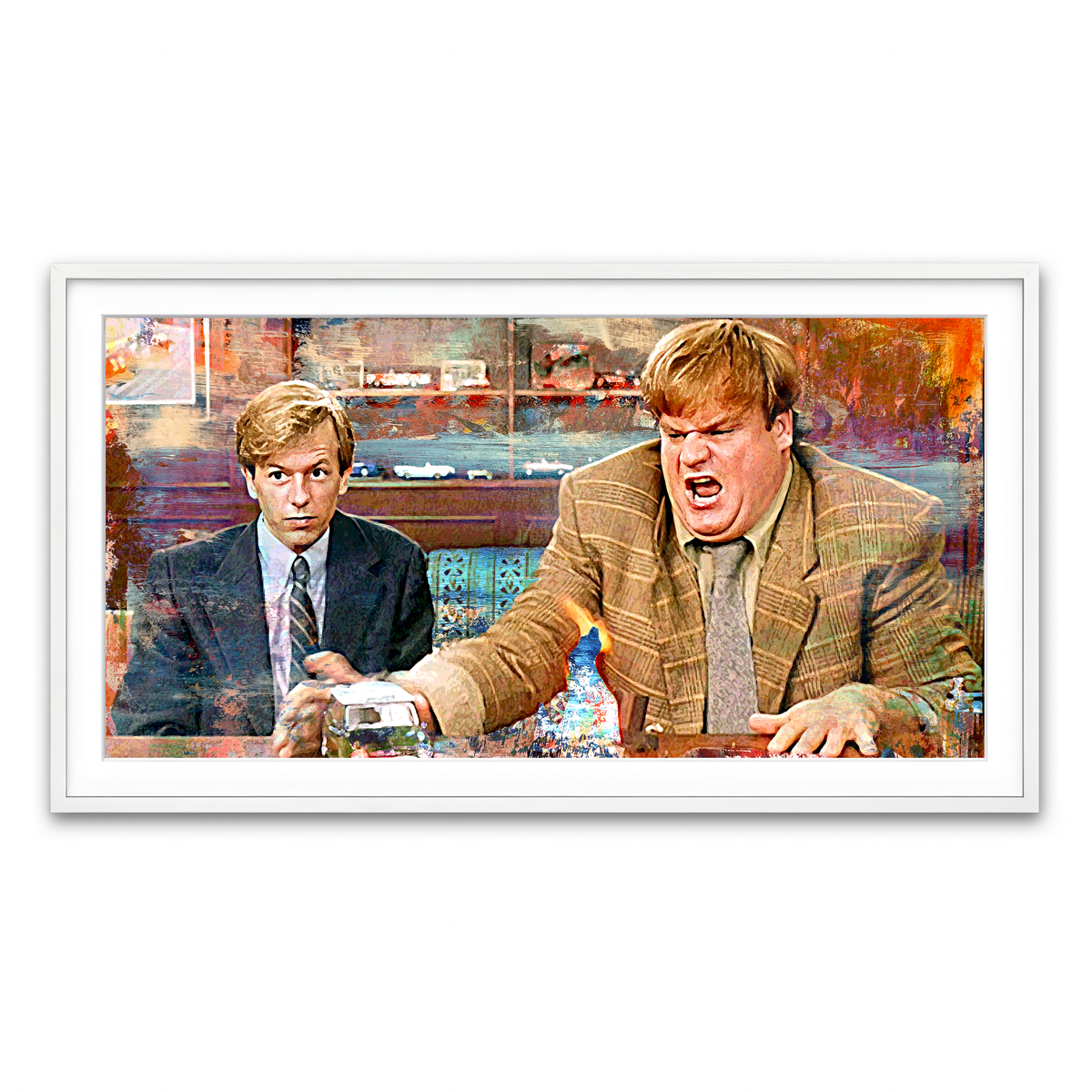 Framed Print 2x1 White