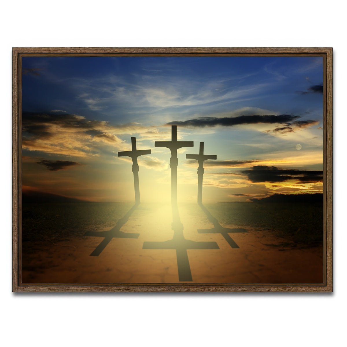 AUTO-MOCKUP WHITE | Calvary Canvas | 1 Piece | Walnut Framed Canvas | group=4x3