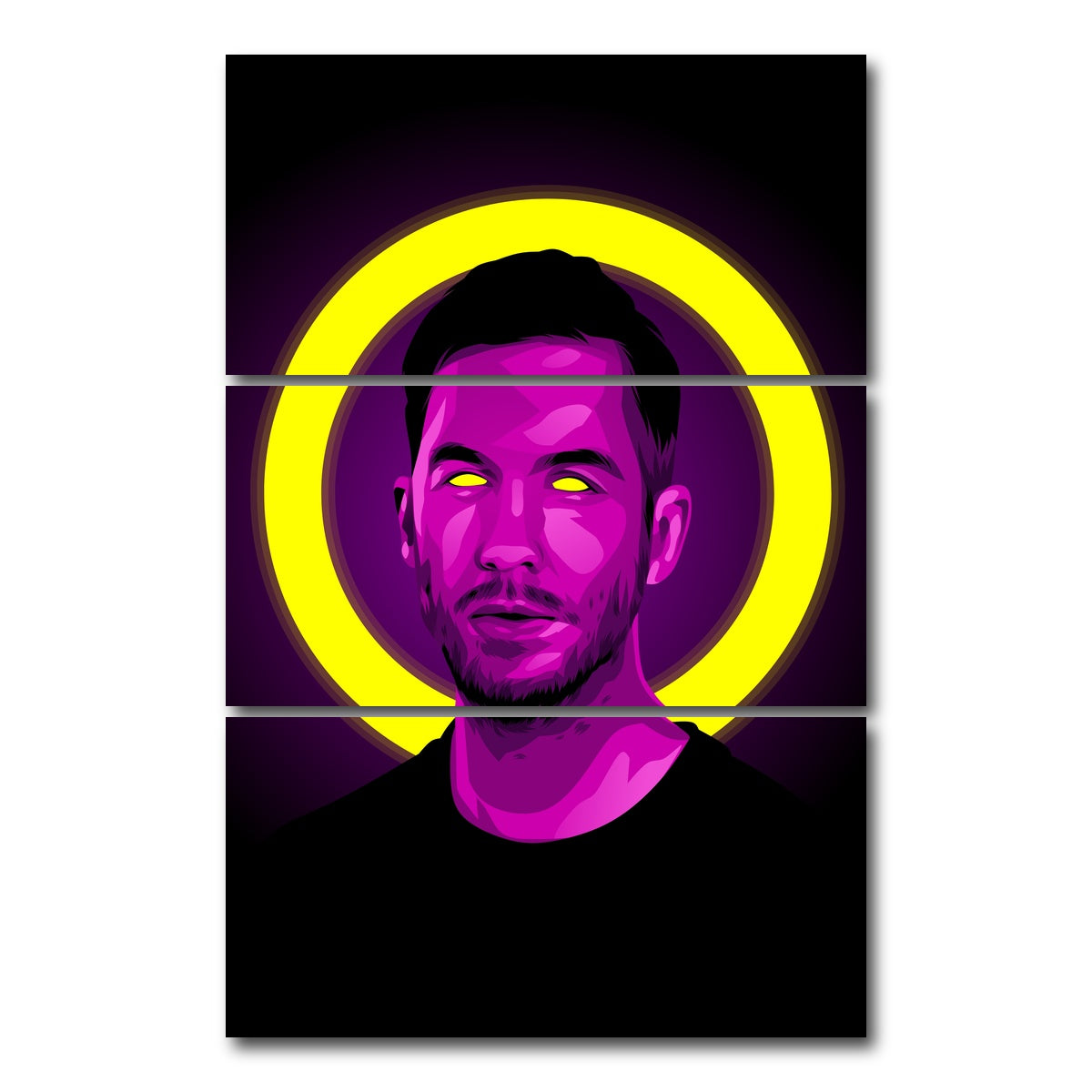 AUTO-MOCKUP WHITE | Calvin Harris | 3 Piece | Gallery Wrap Canvas | group=12x24_stacked