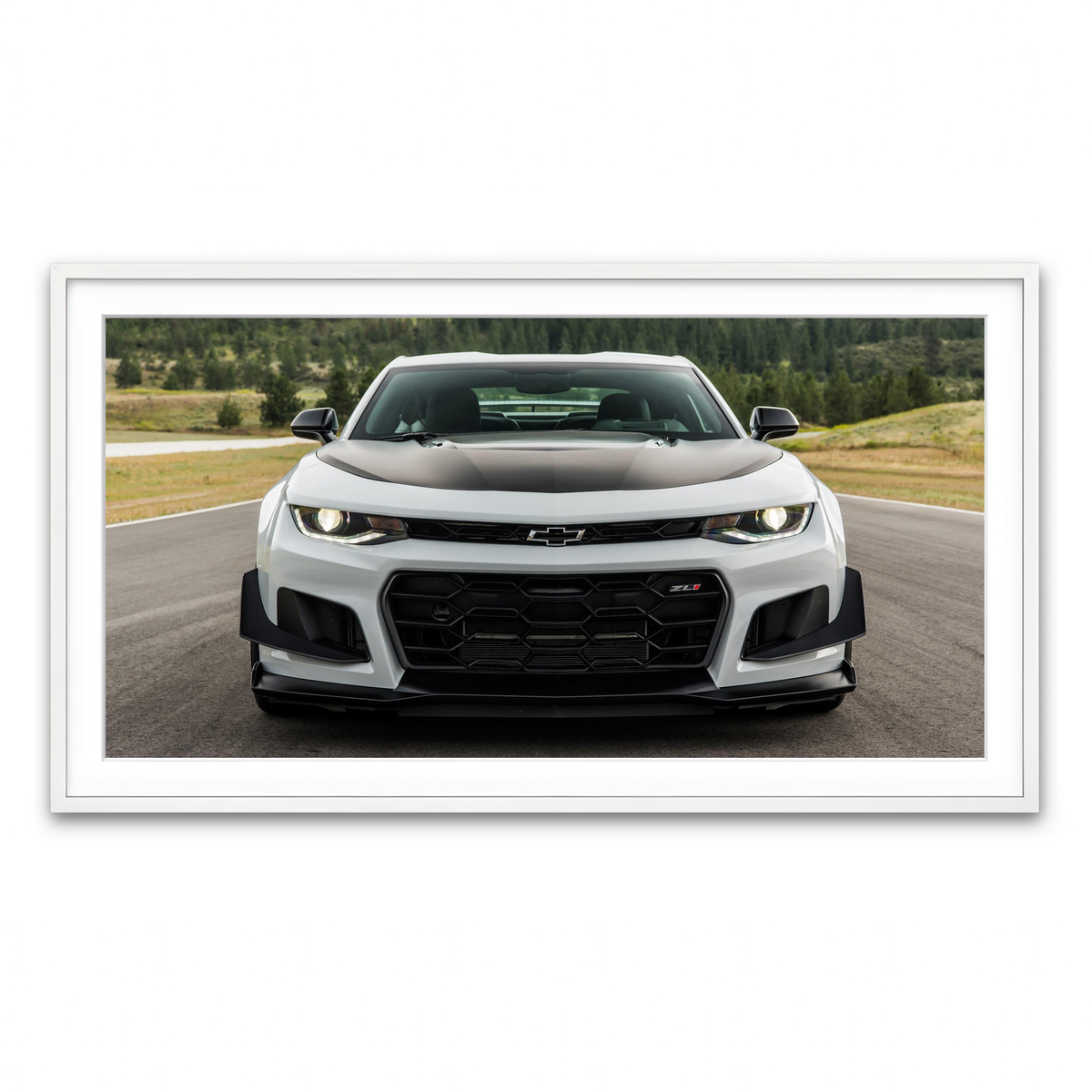 Framed Print 2x1 White