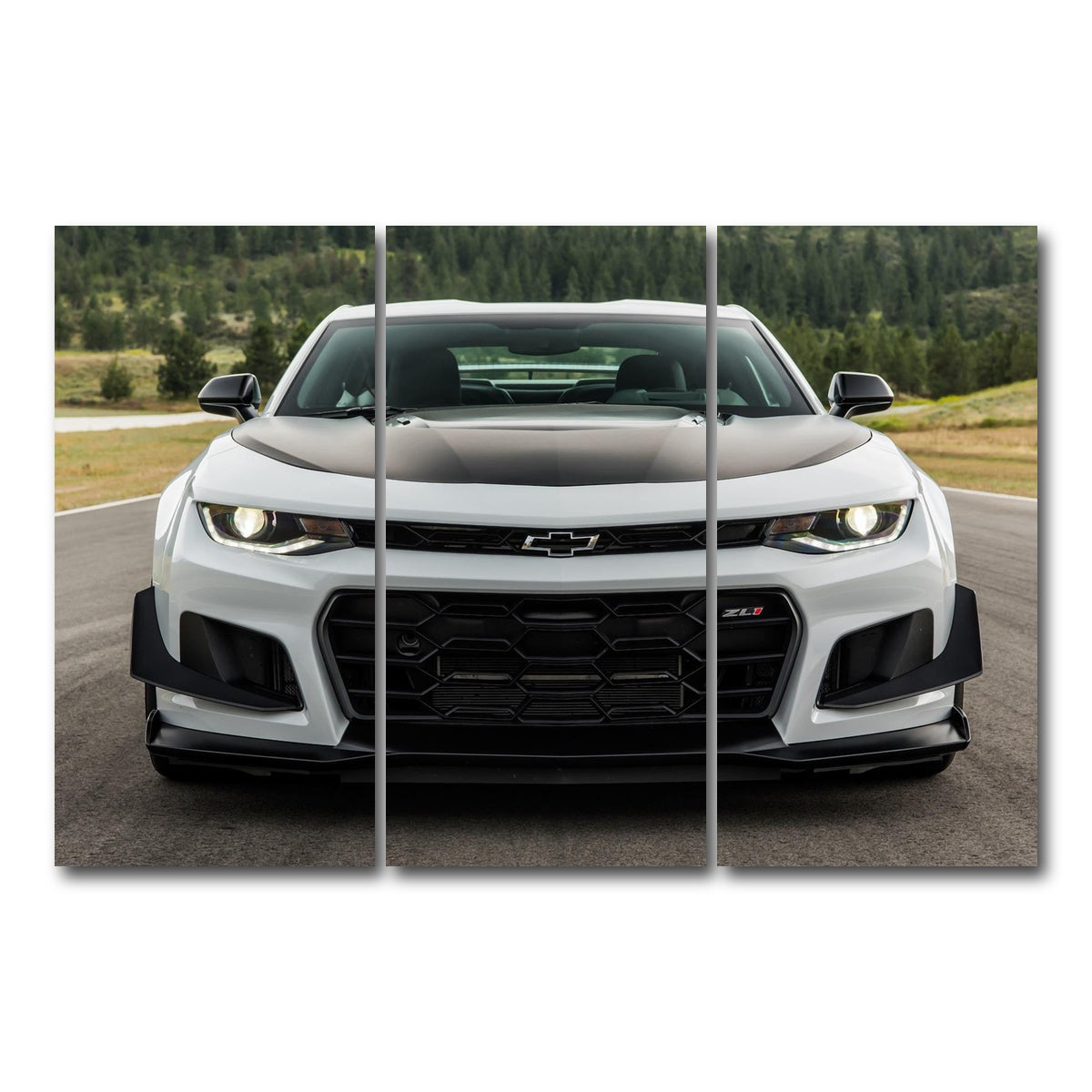 AUTO-MOCKUP WHITE | Camaro ZL1 | 3 Piece | Gallery Wrap Canvas | group=12x24