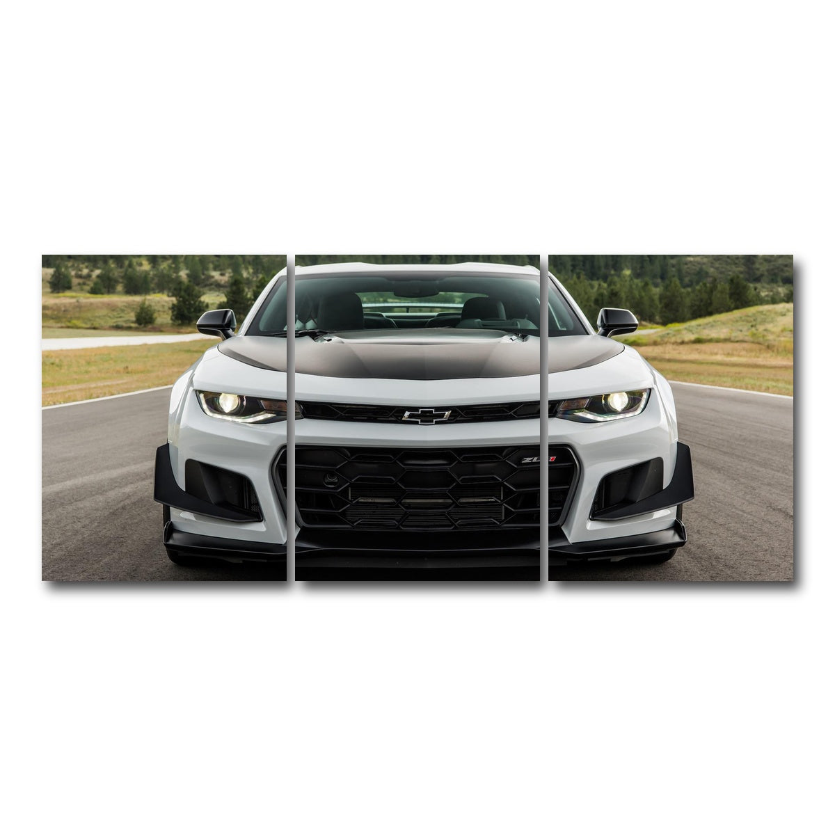 AUTO-MOCKUP WHITE | Camaro ZL1 | 3 Piece | Gallery Wrap Canvas | group=18x24