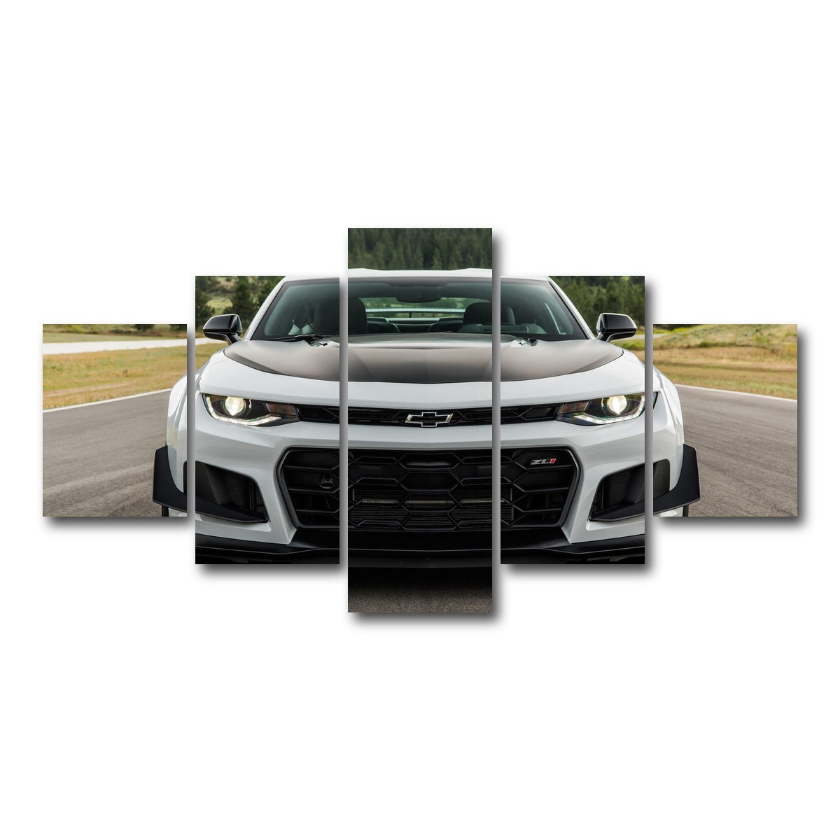 AUTO-MOCKUP WHITE | Camaro ZL1 | 5 Piece | Gallery Wrap Canvas | group=5_short